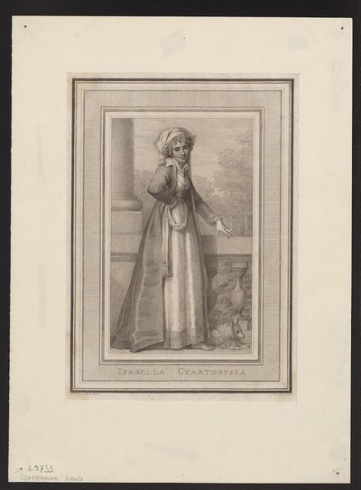 Princesa Izabela Czartoryska, née Condessa Fleming 1746-1835, século XVIII de Unbekannt