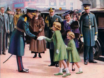 Princesas Elizabeth e Margaret c.1935 de Unbekannt