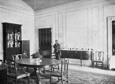 Sala de jantar privada na Casa Branca, Washington DC, EUA, 1908 de Unbekannt