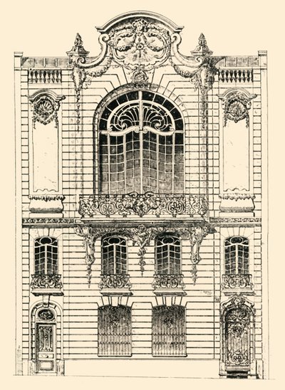 Casa particular em Paris, 1903. de Unbekannt