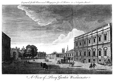 Jardim Privado Westminster, Londres, século XVIII de Unbekannt