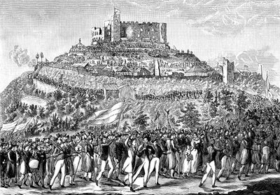Procissão ao Castelo de Hambach em 27 de maio de 1832. de Unbekannt