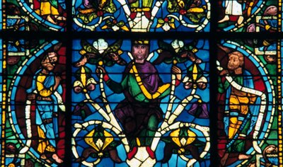 Profeta, vitral, Catedral de Chartres, França, 1145-1155 de Unbekannt