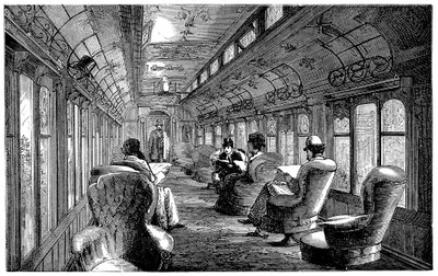 Carro da sala de estar Pullman na Midland Railway, Inglaterra, 1876 de Unbekannt