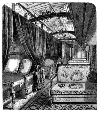 Carro de dormir Pullman na Union Pacific Railroad, c1869 de Unbekannt