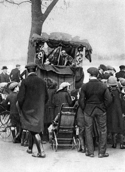 Show de Punch e Judy em Putney, Londres, 1926-1927 de Unbekannt