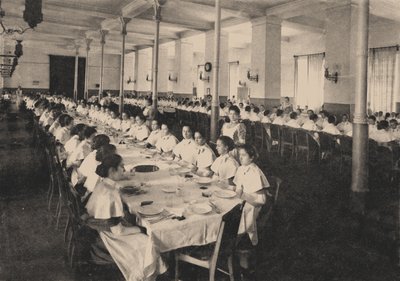 Alunos do Instituto Smolny para Donzelas nobres na cantina, 1889 de Unbekannt