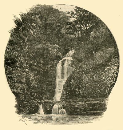 Quedas de Pyrddin, Vale de Neath, 1898. de Unbekannt