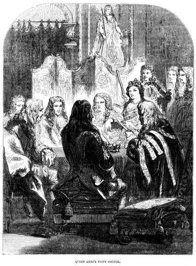 Rainha Annes 1665-1714 conselho privado de Unbekannt