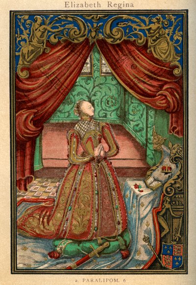 Rainha Elizabeth I em oração, 1569, 1893 de Unbekannt