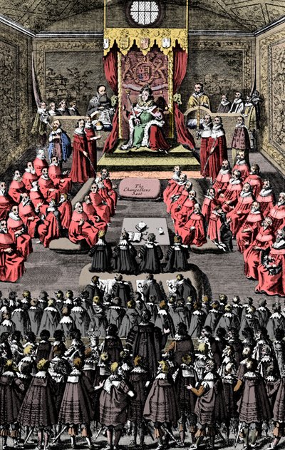 Rainha Elizabeth I no Parlamento, século XVI, c1902-1905 de Unbekannt
