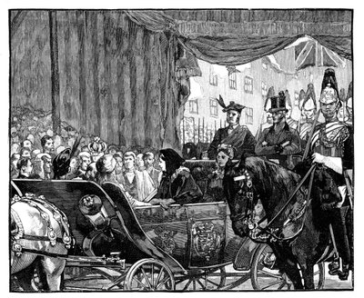 Rainha Victoria abrindo a ponte Blackfriars, Londres, 1869 de Unbekannt