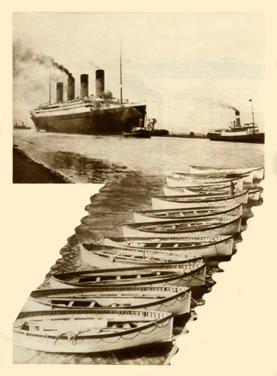 RMS Titanic e botes salva-vidas, 1912, 1935. de Unbekannt
