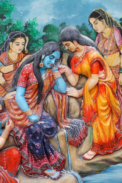 Radha chora depois de ser separada de Krishna Vrindavan Inde de Unbekannt