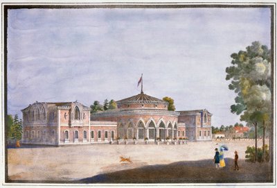 Estação ferroviária e restaurante francês em Catharinhof, São Petersburgo, Rússia, século XIX de Unbekannt