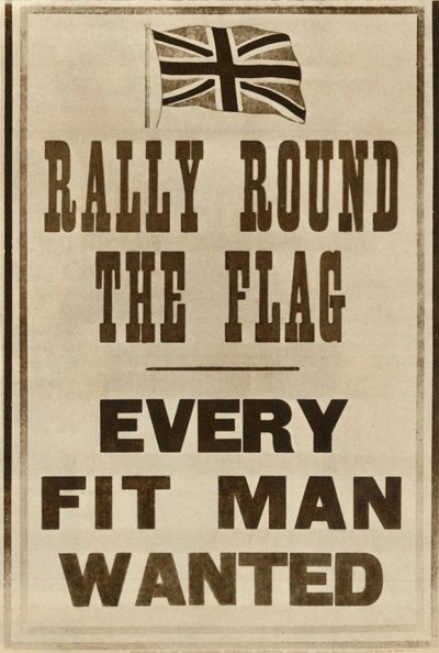 Reunião em torno da bandeira: Todo homem apto queria, 1914, 1935. de Unbekannt