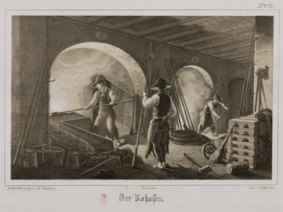Processamento de Matérias-Primas, Metalurgia Forja de metais preciosos, Alemanha, c 1851 de Unbekannt