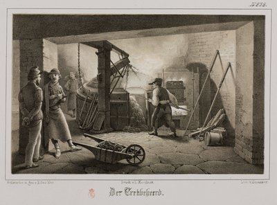 Processamento de Matérias-Primas, Fundição de Metalurgia, Alemanha, c 1851 de Unbekannt