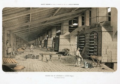 Processamento de Matérias-Primas, Fornos de Metalurgia na fábrica de zinco, St Leonard, Liege, Bélgica de Unbekannt