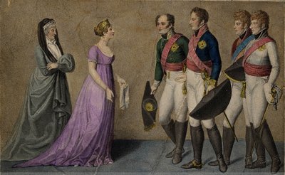 Recepção do imperador Alexandre em Memel por suas majestades Frederick William e Louisa de Pruss de Unbekannt