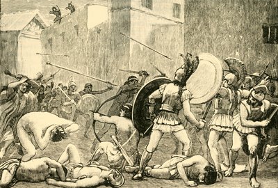Repulsa de Pyrrhus de Esparta, 1890. de Unbekannt