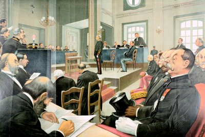 Novo julgamento de Albert Dreyfus, Rennes, França, 1899 de Unbekannt