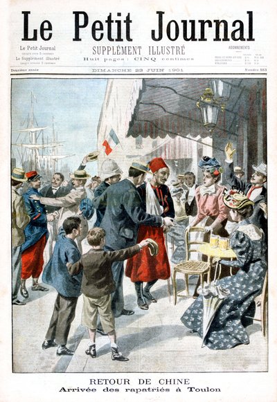 Retorno da China, chegada do repatriado, Toulon, 1901 de Unbekannt