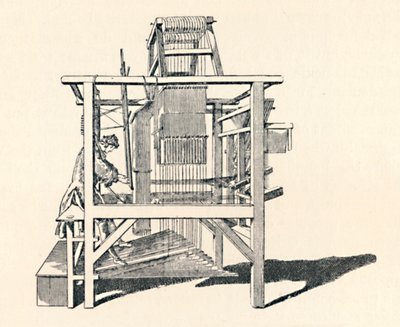 Tecelão da fita em seu tear, 1747, 1904 de Unbekannt