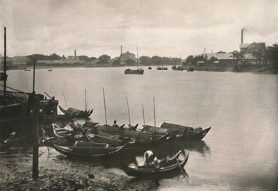 Moinhos de arroz no riacho Poozoondoung, Rangoon, 1900. de Unbekannt