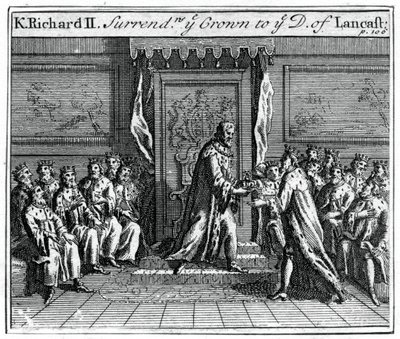 Ricardo II da Inglaterra entrega sua coroa, 1399 de Unbekannt