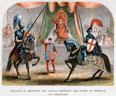 Richard II, parando o combate entre os Duques de Norfolk e Hereford, 1398 de Unbekannt