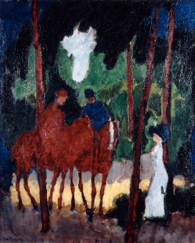 Cavaleiros na madeira de Boulogne, c1904 de Unbekannt