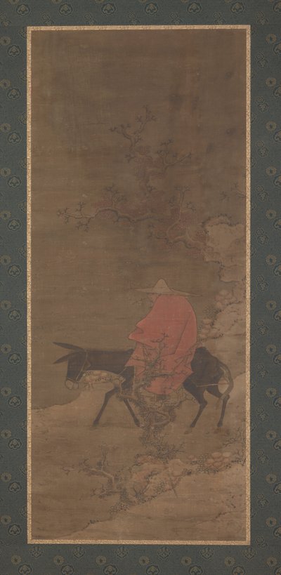 Cavalgando pela neve em busca de flores de ameixa, dinastia Ming ou Qing, século XVII. de Unbekannt