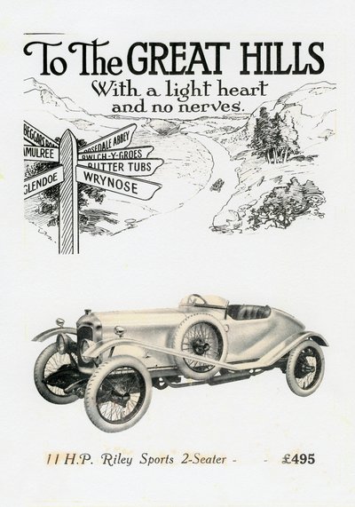 Esportes Riley MPH de 2 lugares, c1920s de Unbekannt