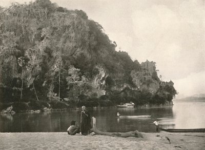 Cena do rio - o segundo desfiladeiro, perto de Bhamo, 1900. de Unbekannt