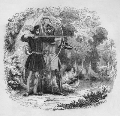 Robin Hood e John pequeno, 1845 de Unbekannt