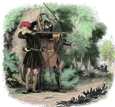 Robin Hood, lendário herói popular inglês e fora da lei e campeão dos pobres, início do século XIX de Unbekannt