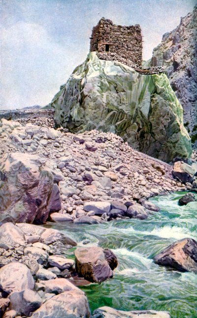 Fortaleza de pedra, fronteira afegã, c1924 de Unbekannt