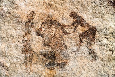Pintura rupestre de Tadrart Acacus. Líbia de Unbekannt