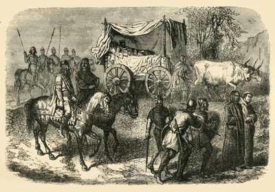 Roi Faineant Royal Sluggard da raça merovíngia, século VII, 1890. de Unbekannt