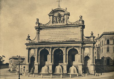Roma - Fonte do aquaduto de Paulo V, erguida dos desenhos de Fontana em 1612, 1910 de Unbekannt