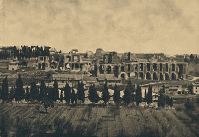Roma - Grandes restos das subestruturas do palácio de Septímio Severo, 1910. de Unbekannt