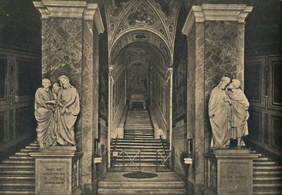 Roma - Escadas sagradas com os 28 degraus de mármore da Casa de Pilatos, trazidos a Roma por Santa Helena de Unbekannt