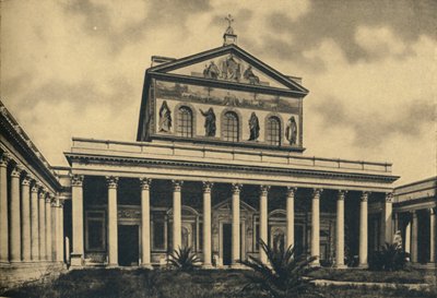 Roma - Fachada principal da Basílica de São Paulo sem muros, 1910. de Unbekannt