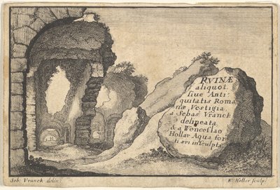 Ruínas romanas, segunda versão da página de rosto, ca. 1650 de Unbekannt