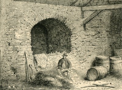 Muralha romana em Tower Hill, c1872. de Unbekannt