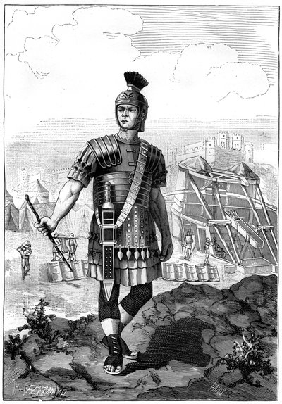 Centurião romano conquistando os gauleses sob Júlio César, século I aC 1882-1884 de Unbekannt