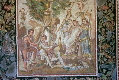 Mosaico romano do julgamento de Paris de Unbekannt