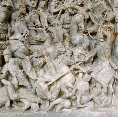 Romanos em batalha contra os bárbaros, século II de Unbekannt