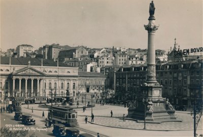 Praça do Rossio, Lisboa, Portugal, 1936 de Unbekannt